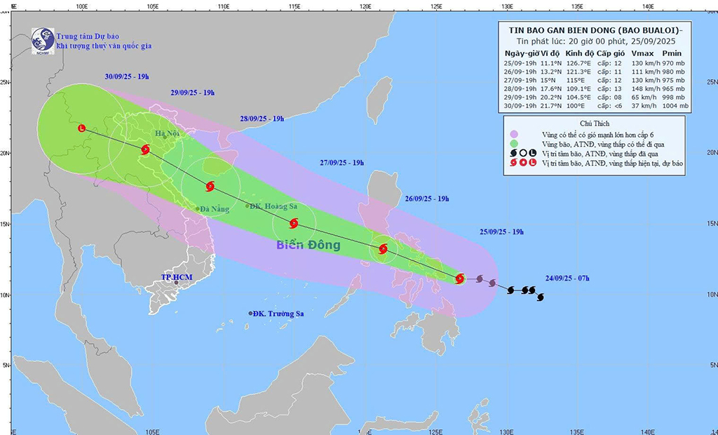 Sẵn sàng ứng phó bão Bualoi - Ảnh 1.