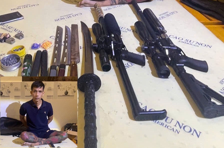 Đồng Nai: Kiểm tra hành chính cơ sở massage, phát hiện 2 khẩu súng hơi- Ảnh 1.