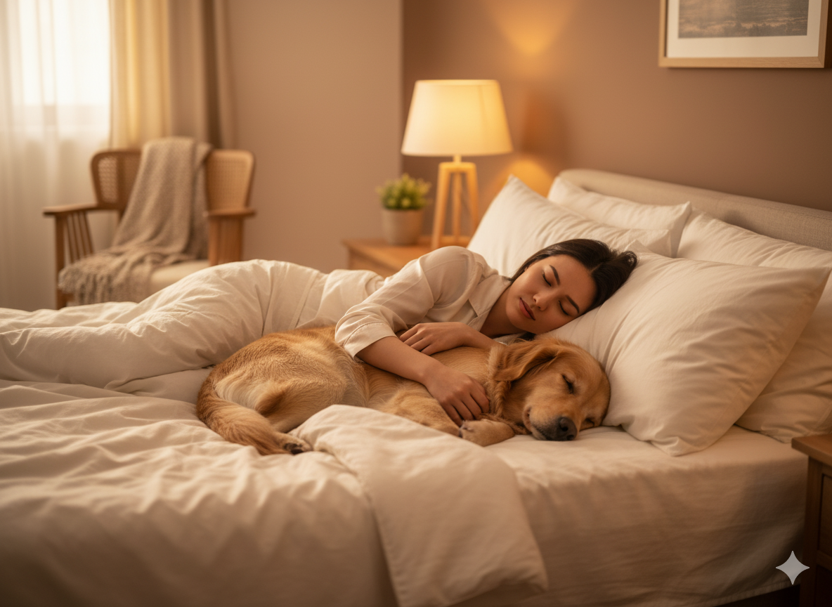 Ngủ cùng thú cưng: Tiềm ẩn nhiều nguy cơ về sức khỏe- Ảnh 1.