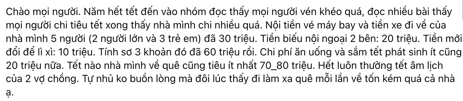 Xem các gia đình dự trù tiêu Tết mà